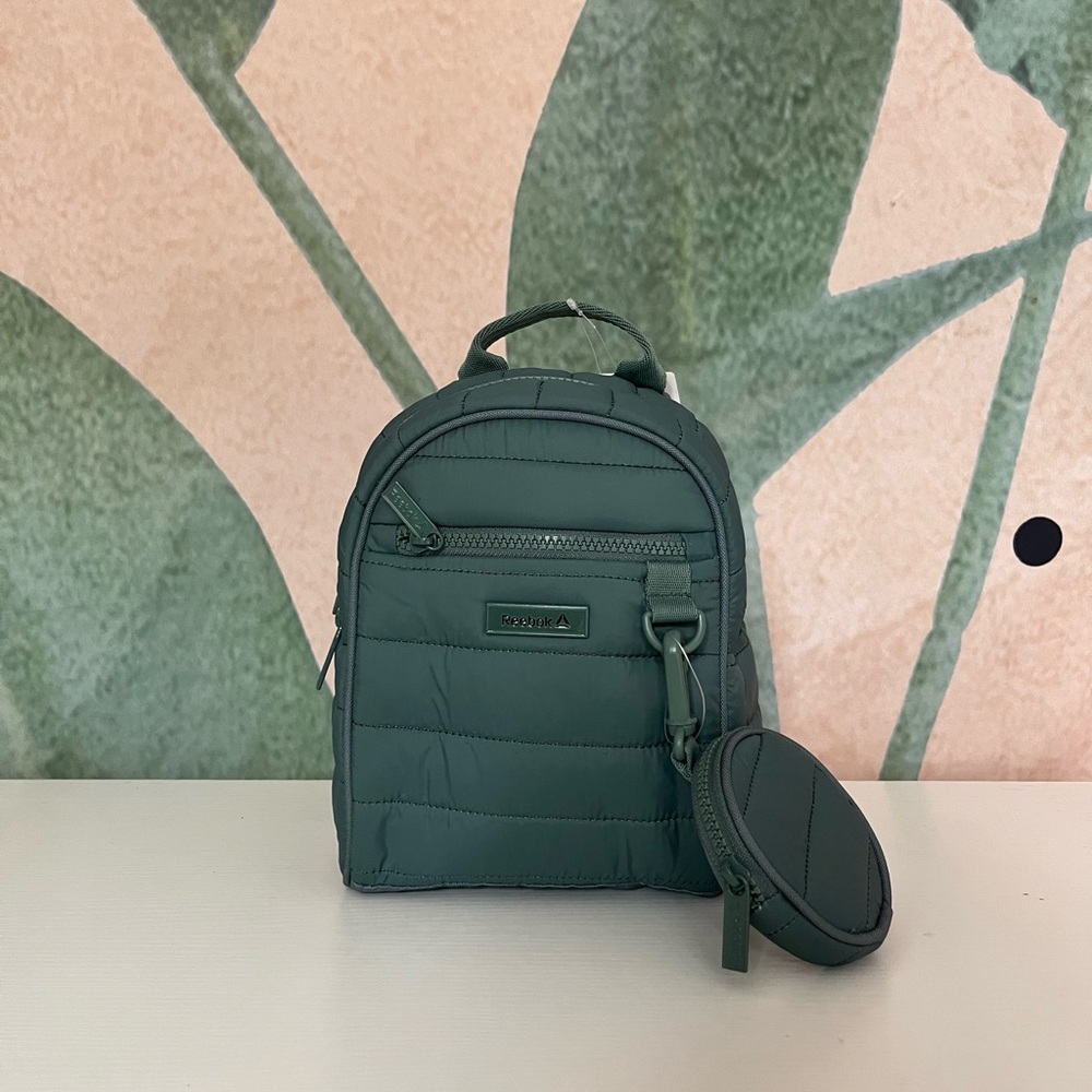 Quilted Mini Backpack Crossbody in Forest Green
